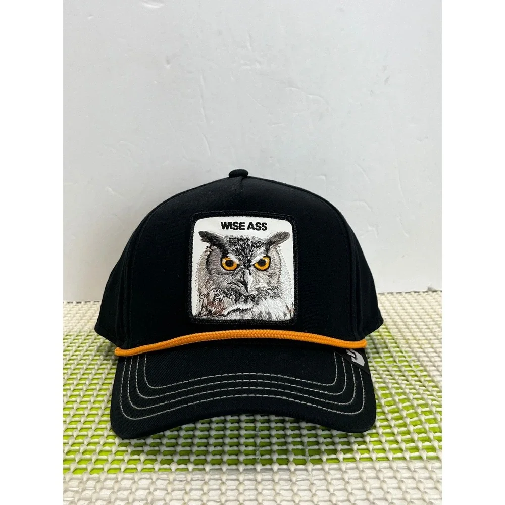 Goorin Bros TheFarm Wise A$$ Owl Trucker Hat Black 101-1257 Cap MSRP $45 NEW